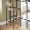 SoBuy OGT03-XL Table Haute avec 2 Tabourets de Bar – 100 cm, Tabourets Rangeables, Style Industriel