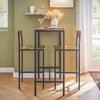 SoBuy OGT03-XL Table Haute avec 2 Tabourets de Bar – 100 cm, Tabourets Rangeables, Style Industriel