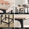 SoBuy OGT10-N Ensemble Table Haute + 2 Tabourets avec Repose-Pieds – L80 × P50 × H87 cm, Naturel