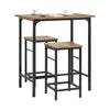 SoBuy OGT10-PF Lot Table et 2 Tabourets Ensemble Table de Bar Bistrot + 2 Chaises de Bar avec Repose-Pieds Table Haute Cuisin