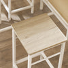 SoBuy OGT11-WN Table Haute avec 4 Tabourets – Mange-Debout Industriel 100×60 cm, Blanc/Naturel
