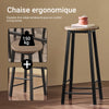 SoBuy OGT22-SCH Ensemble Table Haute et 4 Tabourets de Bar avec Repose-Pieds – L120×P40×H100 cm, Tabouret 150 kg, MDF + Acier Noir
