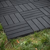 SoBuy SDA15-HG Dalles Terrasse Extérieur Clipsables 35 Pièces – Revêtement Sol Balcon et Jardin, Antidérapant, Gris, 30,5x30,5 cm