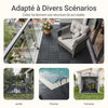 SoBuy SDA15-HG Dalles Terrasse Extérieur Clipsables 35 Pièces – Revêtement Sol Balcon et Jardin, Antidérapant, Gris, 30,5x30,5 cm