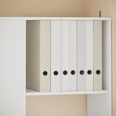 SoBuy STR15-W Étagère Blanche 4 Niveaux avec 3 Tiroirs – Meuble de Rangement Gain de Place pour Salon, Chambre, Cuisine ou Bureau, Bibliothèque Haute d'Angle 28 cm – 28×50×170 cm, Charge 58 kg