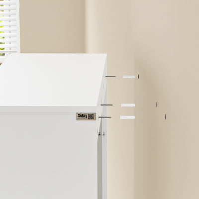 SoBuy STR16-W Armoire Murale Suspendue Blanche – Étagère Murale avec Panneau Perforé et Tableau Blanc pour Entrée, Bureau et Chambre – 70×25,1×70,2 cm, Charge 27 kg