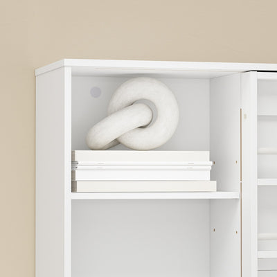 SoBuy STR16-W Armoire Murale Suspendue Blanche – Étagère Murale avec Panneau Perforé et Tableau Blanc pour Entrée, Bureau et Chambre – 70×25,1×70,2 cm, Charge 27 kg