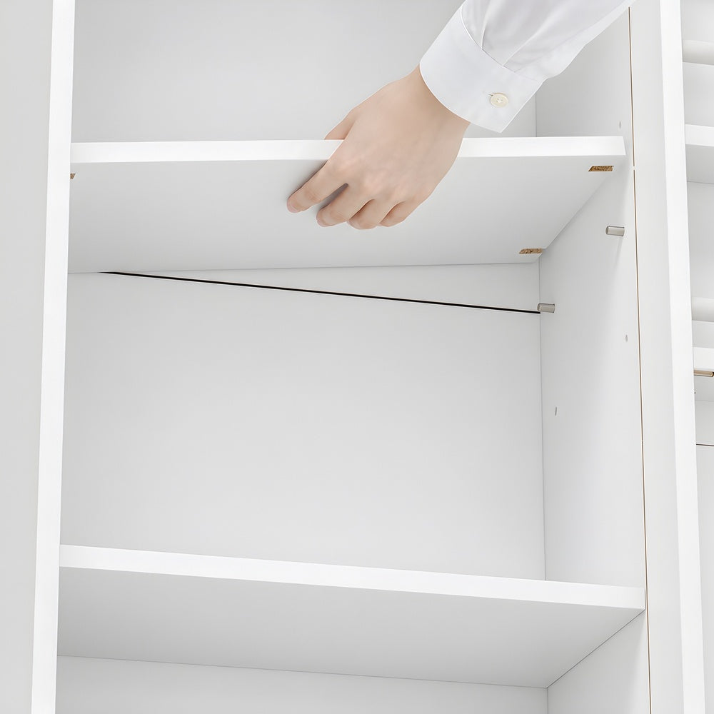 SoBuy STR16-W Armoire Murale Suspendue Blanche – Étagère Murale avec Panneau Perforé et Tableau Blanc pour Entrée, Bureau et Chambre – 70×25,1×70,2 cm, Charge 27 kg