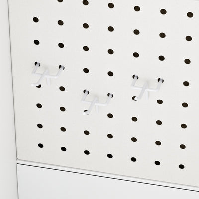 SoBuy STR16-W Armoire Murale Suspendue Blanche – Étagère Murale avec Panneau Perforé et Tableau Blanc pour Entrée, Bureau et Chambre – 70×25,1×70,2 cm, Charge 27 kg