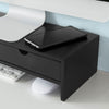 SoBuy BBF02-SCH Support Écran PC Rehausseur Ecran PC Bureau avec 2 Tiroirs et Rangement Support Moniteur Universel pour Ordinateur Portable ou Écran Noir 47x18x11cm