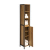 SoBuy BZR62-PF Colonne Salle de Bain Vintage 30x168x28 cm – Meuble Colonne Étroit avec 3 Compartiments Ouverts et 1 Porte – A