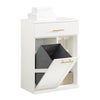 SoBuy BZR66-W Meuble Salle de Bain avec Panier à Linge Amovible, 1 Tiroir et 2 Étagères – Rangement Compact Blanc – 66×37×95 