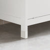 SoBuy BZR77-W Meuble de Salle de Bain avec Paniers à Linge, Armoire à Linge avec 3 Paniers et Tiroir, Armoire de Salle de Bain en Bois, Corbeille à Linge, Blanc, 80x91x38cm