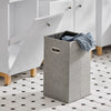 SoBuy BZR93-W Meuble Salle de Bain avec Panier à Linge, 1 Tiroir et 1 Panier Amovible, pour Salle de Bain et WC, Rangement Optimisé – L34×P30×H90 cm, Blanc