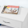 SoBuy FBT106-W Support Imprimante Roulant Bureau Mobile Caisson Meuble de Rangement Bureau avec tiroir et porte Blanc