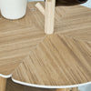 SoBuy FBT38-WN Table café Design avec support à Tasses Table d’appoint Ronde