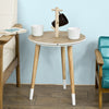 SoBuy FBT38-WN Table café Design avec support à Tasses Table d’appoint Ronde