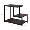 SoBuy FBT65-SCH Bout de Canapé Table d’Appoint Tables Basses avec 3 Étagères de Rangement