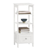 SoBuy FBT91-W Table d’Appoint Haute Bout de Canapé pour Salon Bureau Cuisine en 3 niveaux avec 1 tiroir