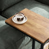 SoBuy FBT99-F Tables Basses Gigognes, Lot de 2, Tables d'Appoint Empilables, Bouts de Canapé, Tables de Salon en Bois et Verre Trempé avec Cadre en Métal Robuste