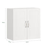 sobuyes.shopG231-W Armoire Murale Salle de Bain avec Porte et Étagère Réglable – L60×P30×H60 cm, Charge 25 kg, MDF E1, Blanc