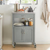SoBuy FKW22-HG Desserte Cuisine avec Roulettes, Format Compact, Usage Polyvalent, Mobile, pour Cuisine et Salle à Manger, Usage Quotidien – L60×P44×H92 cm, Gris
