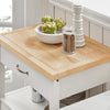 SoBuy FKW22-WN Desserte de Cuisine à Roulettes – Plan de Travail INOX, 1 Tiroir, 2 Portes, 60×45×92 cm, Blanc