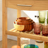 SoBuy FKW28-HG Chariot de Cuisine de Service Roulant, Etagère de la Cuisine, Plateau en Marbre
