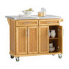 SoBuy FKW69-N Desserte de Cuisine à Roulettes, Plan de Travail INOX Extensible 46→71cm, 2 Tiroirs, Étagères Réglables, Charge
