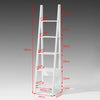 sobuyes.shopG101-W Étagère style échelle Bibliothèque, 5 étages –Blanc