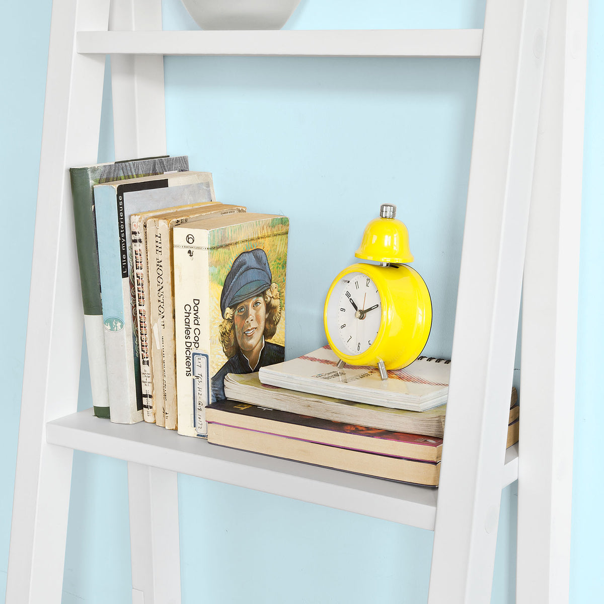 sobuyes.shopG101-W Étagère style échelle Bibliothèque, 5 étages –Blanc