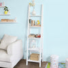 sobuyes.shopG101-W Étagère style échelle Bibliothèque, 5 étages –Blanc