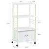 sobuyes.shopG12-W Meuble rangement cuisine roulant en bois, Chariot de cuisine de service