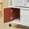 sobuyes.shopG12-W Meuble rangement cuisine roulant en bois, Chariot de cuisine de service
