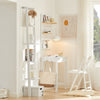 sobuyes.shopG15-W Bibliothèque Étagère Murale Style échelle, Étagère échelle 4 Niveaux- Blanc 33 x 180 cm