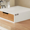 sobuyes.shopG179-WN Boîte à Thé avec Tiroir, Format Compact, Rangement Optimisé, Design Fonctionnel, Usage Quotidien – L31×P30×H10 cm, Bois, Blanc et Naturel