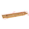 Prévente sobuyes.shopG212-N Plateau de Baignoire Extra Long et Verni avec Support Verre à Vin et Bougie, Design Fonctionnel, Usage Quotidien, Pratique – Bambou, Naturel