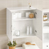 sobuyes.shopG231-W Armoire Murale Salle de Bain avec Porte et Étagère Réglable – L60×P30×H60 cm, Charge 25 kg, MDF E1, Blanc