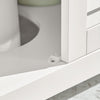 sobuyes.shopG237-II-W Meuble Sous Vasque 60 cm avec Porte à Lamelles – Étagère Réglable, Blanc