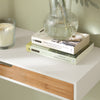 sobuyes.shopG93-WN Étagère Murale avec Tiroir - Étagère Flottante Moderne pour Entrée, Salon, Cuisine & Chambre - Blanc & Nature 60x24x8cm