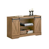 SoBuy FSB60-BR Buffet Meuble de Rangement avec Porte de Grange Coulissante, Commode Multifonction pour Entrée Salon Cuisine –