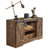 SoBuy FSB60-N Commode Meuble de Rangement Buffet Placard - Porte de Grange Coulissante + Étagères Réglables + Grande Capacité