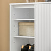 SoBuy FSB62-W Meuble d’Entrée avec Rangement Chaussures Intégré – 2 Portes Coulissantes – Entrée Organisée – 70x37x87 cm Blanc