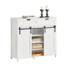 SoBuy FSB74-W Meuble d’Entrée avec Rangement Chaussures Intégré – 2 Portes Coulissantes et 2 Tiroirs – Entrée Organisée – 104