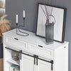 SoBuy FSB74-W Meuble d’Entrée avec Rangement Chaussures Intégré – 2 Portes Coulissantes et 2 Tiroirs – Entrée Organisée – 104x35x93 cm Blanc
