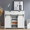 SoBuy FSB74-W Meuble d’Entrée avec Rangement Chaussures Intégré – 2 Portes Coulissantes et 2 Tiroirs – Entrée Organisée – 104x35x93 cm Blanc