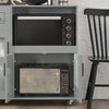 SoBuy FSB78-HG Desserte Cuisine avec Roulettes, Roues et Support Micro-Ondes, Mobile, pour Cuisine et Salle à Manger, Usage Quotidien – L88,5×P40×H89 cm, Gris