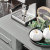 SoBuy FSB78-HG Desserte Cuisine avec Roulettes, Roues et Support Micro-Ondes, Mobile, pour Cuisine et Salle à Manger, Usage Quotidien – L88,5×P40×H89 cm, Gris