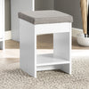 SoBuy FSR107-W Armoire à Chaussures avec Tabouret, 1 Porte et 3 Abattants, Meuble d'Entrée – 95x30x121 cm, Blanc