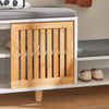 SoBuy FSR125-WN Banc à Chaussures avec Coussins Rembourrés sur Pieds pour Entrée Couloir – 101x35x46 cm, Blanc et Naturel